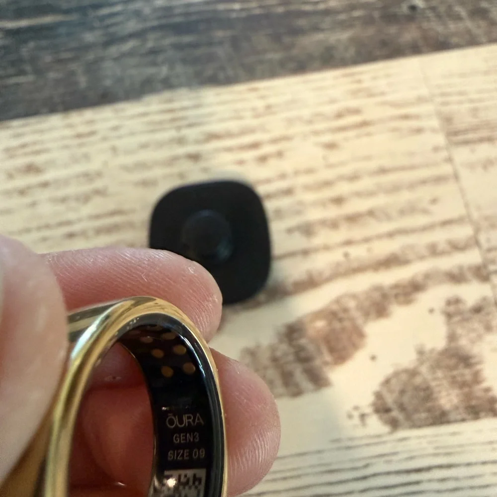 Oura Gold and Black Wearable Ring
